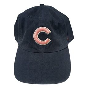 MLB Chicago Cubs Pink Logo 47’ Brand OS Adjustable Baseball Hat Navy